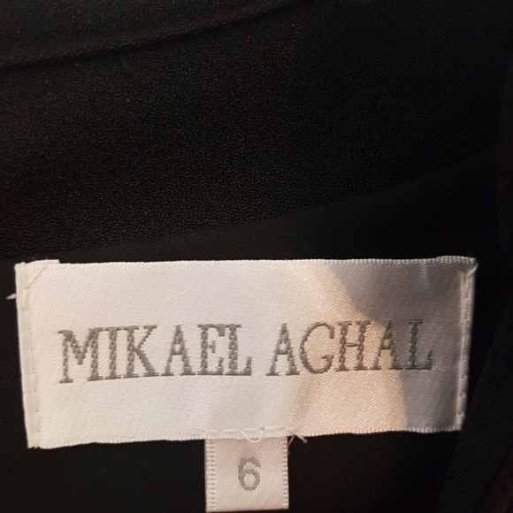 NEW WOMENS. MIKHAIL AGHAL BLACK DRESS SIZE 6 - Picture 2 of 8